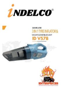 3IN 1 TYRE INFLATOR<br>VACUM CLEANER & LED LIGHT<br>IND-V578