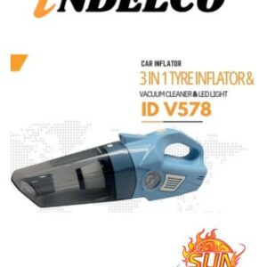 3IN 1 TYRE INFLATOR<br>VACUM CLEANER & LED LIGHT<br>IND-V578
