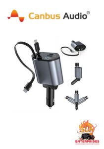 120W CIGARETTE LIGHTER DATA CABLE 4 IN 1